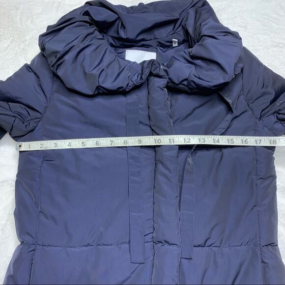 LARK & RO Navy Blue Quilted Winter Puffer Coat - Picture 9 of 11